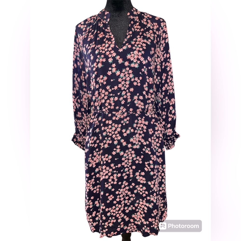 Draper James RSVP 1/2 Sleeve Tie Around Knee Length Dress